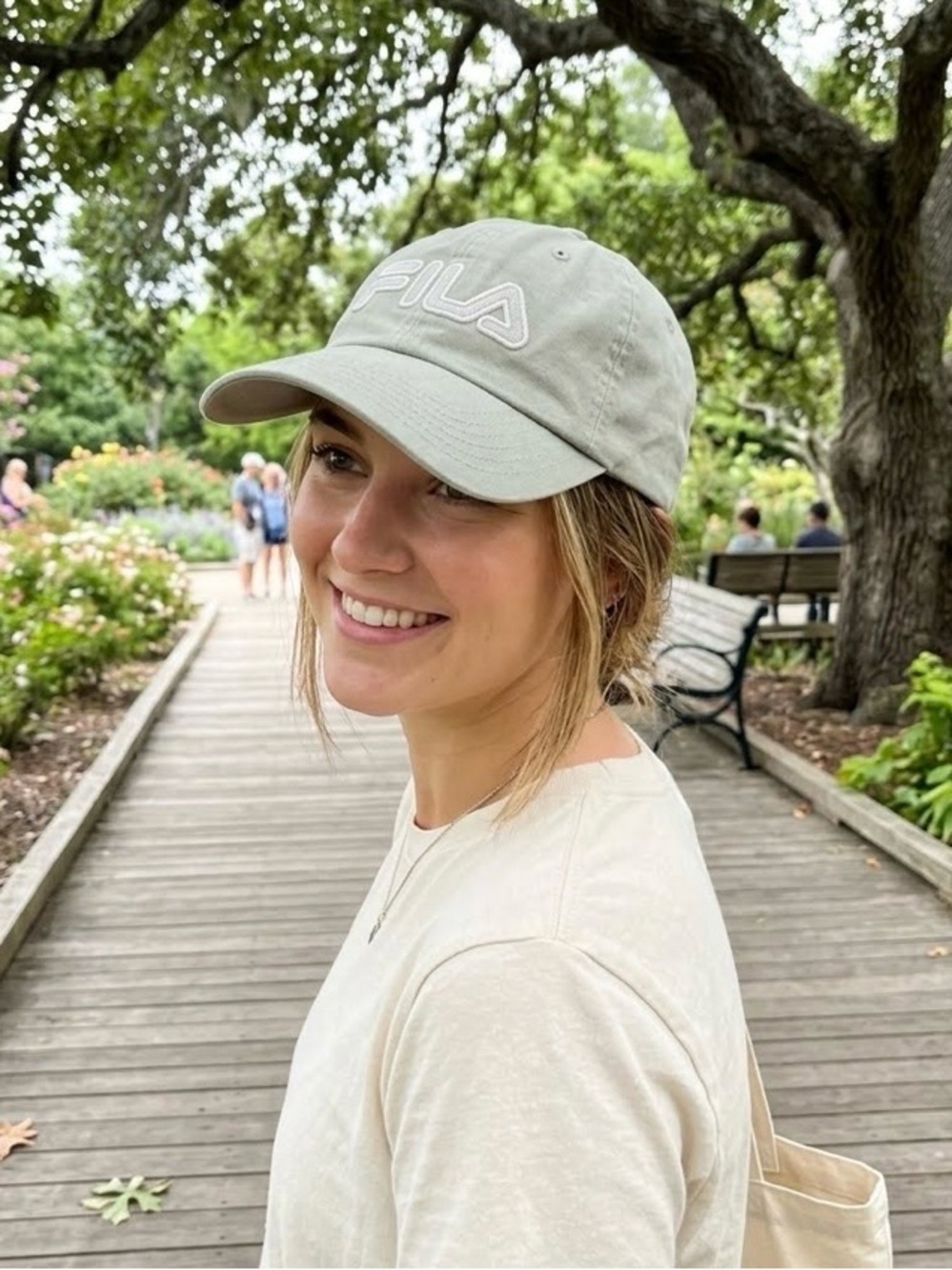 🧢NWOT FILA Adjustable Woman’s Tan Baseball Hat